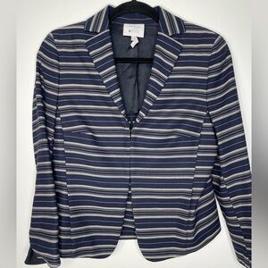 Akris Punto designer texture stripes carrier blazer